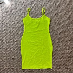 Neon Green Mini Dress